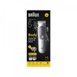 Braun Body Groomer | Series 5 BG5550 | Cordless | Lght Grey Braun Body Groomer | Series 5 BG5550 | Cordless | Lght Grey