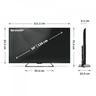 Sharp | 50HR7265E | 50 | Smart TV | Google TV | Black Sharp | 50HR7265E | 50 | Smart TV | Google TV | Black