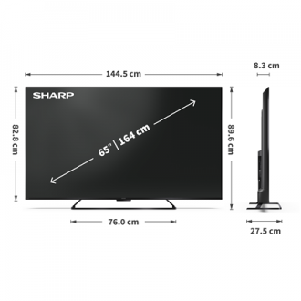 Sharp | 65HR7265E | 65 | Smart TV | Google TV | Black Sharp | 65HR7265E | 65 | Smart TV | Google TV | Black