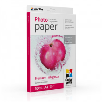 ColorWay Photo Paper, 50 sheets | Premium High Glossy | 255 g/m | A4 ColorWay Photo Paper, 50 sheets | Premium High Glossy | 255 g/m | A4