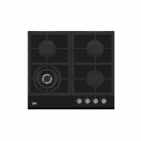 BEKO Hob | HILW64235S | Gas | Number of burners/cooking zones 4 | Rotary knobs | Black