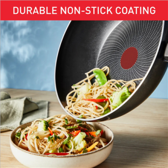 TEFAL Pan | H0561942 | Wok | Diameter 28 cm | Suitable for induction hob | Fixed handle | Black TEFAL Pan | H0561942 | Wok | Diameter 28 cm | Suitable for induction hob | Fixed handle | Black