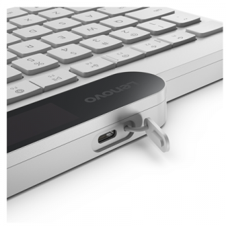 Lenovo 800 Self-Charging Bluetooth Keyboard-US English | Keyboard | Bluetooth | US English | White Lenovo 800 Self-Charging Bluetooth Keyboard-US English | Keyboard | Bluetooth | US English | White