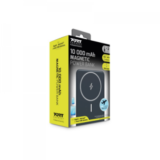 PORT CONNECT | USB-C external battery PD, Wireless Qi2 | 10000 mAh | Blue PORT CONNECT | USB-C external battery PD, Wireless Qi2 | 10000 mAh | Blue