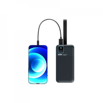 PORT CONNECT External USB-C battery integrated lamp | 30000 mAh | Blue PORT CONNECT External USB-C battery integrated lamp | 30000 mAh | Blue