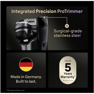 Braun Shaver | 9600s Series 9 PRO | Operating time (max) 60 min | Wet & Dry | Lithium Ion | Black