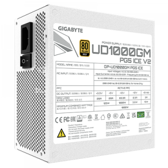 Gigabyte Power Supply | UD1000GM PG5 V2 ICE | 1000 W Gigabyte Power Supply | UD1000GM PG5 V2 ICE | 1000 W