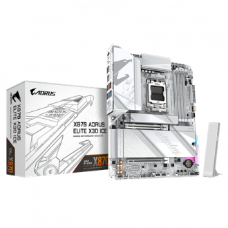 Gigabyte X870 AORUS ELITE X3D ICE | Processor family AMD | Processor socket AM5 | DDR5 | Supported hard disk drive interfaces SA Gigabyte X870 AORUS ELITE X3D ICE | Processor family AMD | Processor socket AM5 | DDR5 | Supported hard disk drive interfaces SA