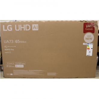 SALE OUT. LG 65UA73003LA | 65 | Smart TV | webOS 25 | UHD | DAMAGED PACKAGING,SCRATCHED FRAME SALE OUT. LG 65UA73003LA | 65 | Smart TV | webOS 25 | UHD | DAMAGED PACKAGING,SCRATCHED FRAME