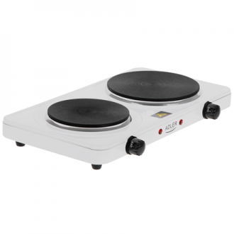 Adler Hot Plate | AD 6520 | Number of burners/cooking zones 2 | White | Electric Adler Hot Plate | AD 6520 | Number of burners/cooking zones 2 | White | Electric