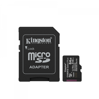 Kingston Canvas Select Plus | 64 GB | microSD | Flash memory class Class 10, UHS-I, U1/U3, video class 10/30, A1 Kingston Canvas Select Plus | 64 GB | microSD | Flash memory class Class 10, UHS-I, U1/U3, video class 10/30, A1