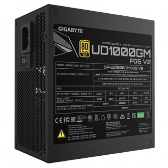 Gigabyte Power Supply, ATX 12V v3.1 | UD1000GM PG5 V2 | 1000 W Gigabyte Power Supply, ATX 12V v3.1 | UD1000GM PG5 V2 | 1000 W