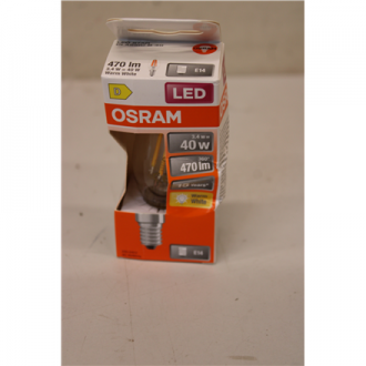 SALE OUT. Osram Parathom Classic Filament | E14 | 3.4 W | Warm White | DAMAGED PACKAGING SALE OUT. Osram Parathom Classic Filament | E14 | 3.4 W | Warm White | DAMAGED PACKAGING