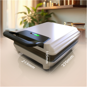 Mesko Waffle Maker | MS 3091 | 1800 W | Number of pastry 2 | Belgium | White Mesko Waffle Maker | MS 3091 | 1800 W | Number of pastry 2 | Belgium | White