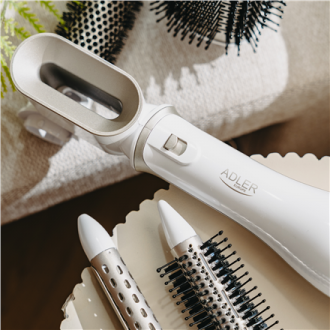 Adler 5-in-1 Curling Iron-Dryer | AD 2027 | Number of heating levels 2 | 1200 W | White/Champagne Adler 5-in-1 Curling Iron-Dryer | AD 2027 | Number of heating levels 2 | 1200 W | White/Champagne