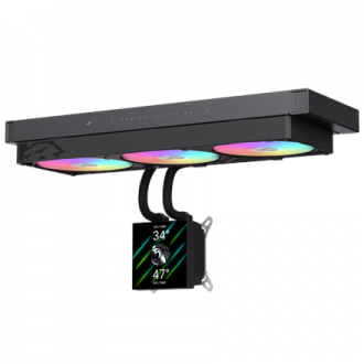 Gamemax CPU Liquid Cooler | GLACIER 360 LCD BK | Black Gamemax CPU Liquid Cooler | GLACIER 360 LCD BK | Black