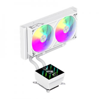 Gamemax CPU Liquid Cooler | GLACIER 240 LCD WH | White Gamemax CPU Liquid Cooler | GLACIER 240 LCD WH | White