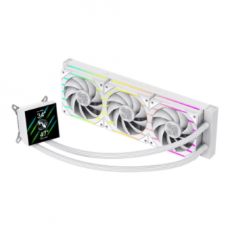Gamemax CPU Liquid Cooler | HAILSTORM 360 LCD WH | White Gamemax CPU Liquid Cooler | HAILSTORM 360 LCD WH | White