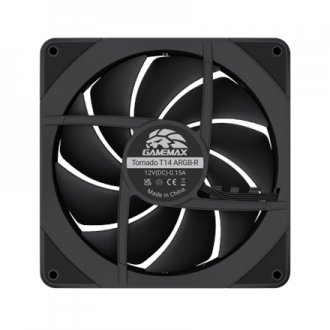 Gamemax Case Fan | TORNADO T14 ARGB-R | Black Gamemax Case Fan | TORNADO T14 ARGB-R | Black