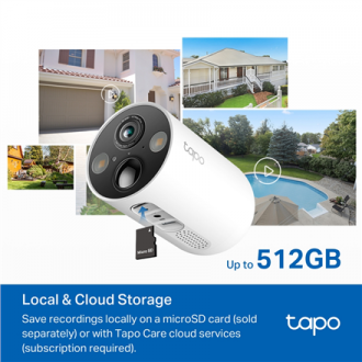 TP-LINK | C425 KIT | Solar-Powered Security Camera Kit | Bullet | 4 MP | F/2.1 | H.264 | microSD, Max. 512GB TP-LINK | C425 KIT | Solar-Powered Security Camera Kit | Bullet | 4 MP | F/2.1 | H.264 | microSD, Max. 512GB