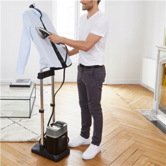 TEFAL All-in-One Garment Steamer | QT2028 | Stand Steamer | 2170 W | 100 g/min | 1.1 L | Premium Silver TEFAL All-in-One Garment Steamer | QT2028 | Stand Steamer | 2170 W | 100 g/min | 1.1 L | Premium Silver