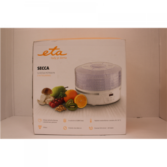 SALE OUT. ETA Fruit Dryer | ETA730190000 Secca | Power 380 W | Number of trays 5 | Integrated timer | White | DEMO SALE OUT. ETA Fruit Dryer | ETA730190000 Secca | Power 380 W | Number of trays 5 | Integrated timer | White | DEMO