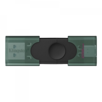 Kingston DataTraveler Duo | 128 GB | USB 3.2 Gen 1 | Black/Green Kingston DataTraveler Duo | 128 GB | USB 3.2 Gen 1 | Black/Green