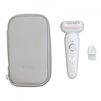Braun Epilator | SES9000 Silk-epil 9 SkinSpa | Operating time (max) 50 min | Number of power levels 2 | Wet & Dry | White/Pink Braun Epilator | SES9000 Silk-epil 9 SkinSpa | Operating time (max) 50 min | Number of power levels 2 | Wet & Dry | White/Pink