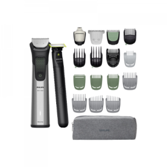 Philips All-in-One Hair Trimmer | MG9557 | Cordless | Wet & Dry | Number of length steps 27 | Black/Silver Philips All-in-One Hair Trimmer | MG9557 | Cordless | Wet & Dry | Number of length steps 27 | Black/Silver