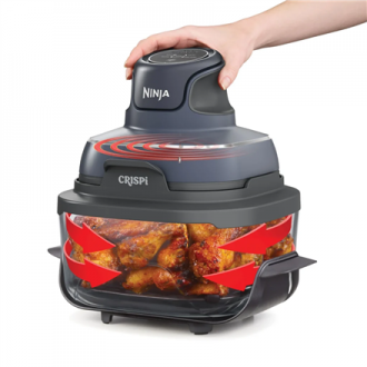 NINJA | 4-in-1 Portable Glass Air Fryer | FN101EUGY Crispi | Power 1700 W | Capacity 3.8 L | Blue/Black NINJA | 4-in-1 Portable Glass Air Fryer | FN101EUGY Crispi | Power 1700 W | Capacity 3.8 L | Blue/Black