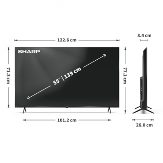 Sharp | 55HL4265E | 55 | Smart TV | Google TV | UHD | Black Sharp | 55HL4265E | 55 | Smart TV | Google TV | UHD | Black