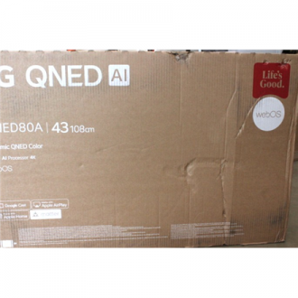 SALE OUT. | LG 43QNED80A3A | 43 | Smart TV | webOS 25 | UHD | Black | DAMAGED PACKAGING