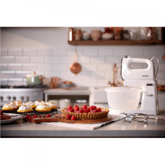 Philips | Mixer | HR3745/00 Series 5000 | Hand Mixer | 450 W | Number of speeds 5 | Turbo mode | White