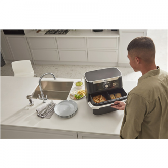 NINJA | Double Air Fryer | AF500EU Foodi FlexDrawer | Power 2470 W | Capacity 10.4 L | Black NINJA | Double Air Fryer | AF500EU Foodi FlexDrawer | Power 2470 W | Capacity 10.4 L | Black