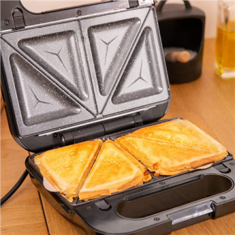 Cecotec Sandwich Maker | Rock nToast 4in1 | 1000 W | Number of plates 4 | Black