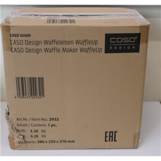 SALE OUT. Caso WaffleUp | Waffle Maker | 800 W | Number of pastry 1 | Waffle | Silver | UNPACKED, DAMAGED PACKAGING, MISSING INN SALE OUT. Caso WaffleUp | Waffle Maker | 800 W | Number of pastry 1 | Waffle | Silver | UNPACKED, DAMAGED PACKAGING, MISSING INN