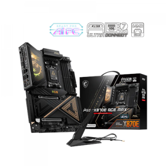 MSI MEG X870E ACE MAX | Processor family AMD | Processor socket AM5 | DDR5 | Supported hard disk drive interfaces SATA, M.2 | Nu MSI MEG X870E ACE MAX | Processor family AMD | Processor socket AM5 | DDR5 | Supported hard disk drive interfaces SATA, M.2 | Nu