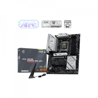 MSI MAG X870E GAMING MAX WIFI | Processor family AMD | Processor socket AM5 | DDR5 | Supported hard disk drive interfaces SATA, 