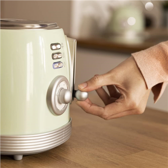 Cecotec Toaster | Toast&Taste 800 Vintage | Power 850 W | Number of slots 2 | Housing material Stainless steel | Light Green