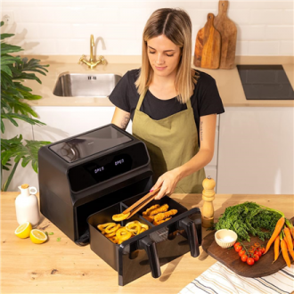 Cecotec Double hot air fryer | Cecofry Advance 9000 Window | Power 2200 W | Capacity 9 L | Black Cecotec Double hot air fryer | Cecofry Advance 9000 Window | Power 2200 W | Capacity 9 L | Black