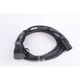 Evaka EV Charging Cable Type 2-Type 2, 22 kW, 32 A, 5 x 6 mm2, 1 x 0.5 mm2, 5 m | ITGAM3871 | Black
