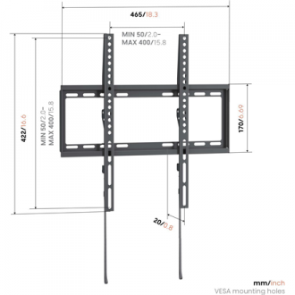 Vogels Wall mount | UP 4003 TV Wall Mount M | Fixed | 32-65 Vogels Wall mount | UP 4003 TV Wall Mount M | Fixed | 32-65