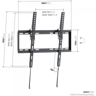 Vogels Wall mount | UP 4013 Tilting TV Wall Mount M | 32-65 Vogels Wall mount | UP 4013 Tilting TV Wall Mount M | 32-65