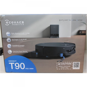 SALE OUT. Ecovacs DEEBOT T90 PRO OMNI BLACK Vacuum cleaner, Robot, Wet&Dry, 30800Pa, TruEdge 3.0, AIVI 3D 3.0, 4000 mAh, Black + SALE OUT. Ecovacs DEEBOT T90 PRO OMNI BLACK Vacuum cleaner, Robot, Wet&Dry, 30800Pa, TruEdge 3.0, AIVI 3D 3.0, 4000 mAh, Black +