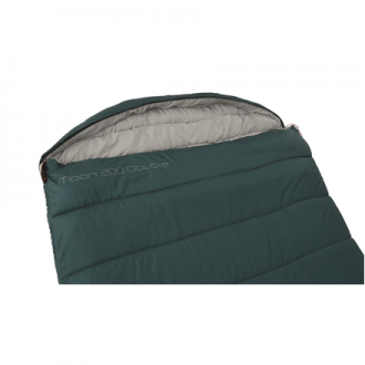 Easy Camp | Moon 200 Double | Sleeping Bag | 220 x 150 cm | 2 way open - auto lock, L-shape | Teal