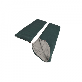 Easy Camp | Moon 200 Double | Sleeping Bag | 220 x 150 cm | 2 way open - auto lock, L-shape | Teal