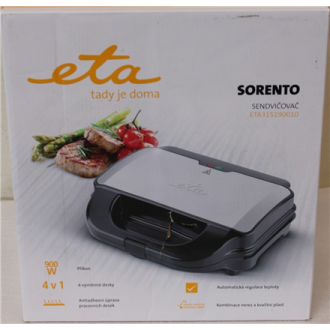 SALE OUT. ETA | 4 in 1 sandwich maker | ETA315190010 | 900 W | Number of plates 4 | Number of pastry 2 | Black/Stainless steel |
