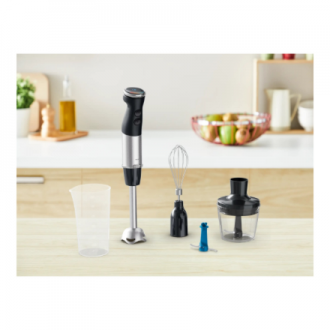 TEFAL | HB67E830 Quickchef+ | Hand Blender | 1000 W | Hand Blender | Number of speeds 20 | Turbo mode | Ice crushing | Black/Sta