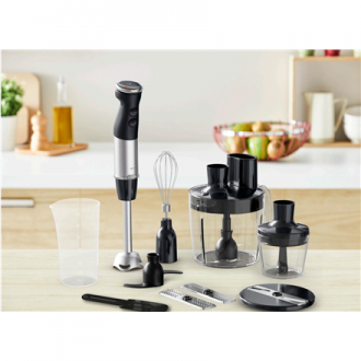 TEFAL | HB67G830 Quickchef+ | Hand Blender | 1000 W | Number of speeds 20 | Turbo mode | Black/Stainless steel