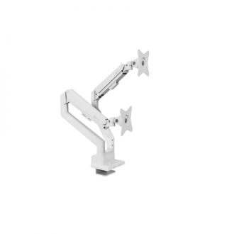 Arozzi Desk Mount | Neo Duo - Gas Spring Monitor Arm AZ-ALZARE-NEO-DUO-WT | Tilt, Swivel, Rotation | Maximum weight (capacity) 9 Arozzi Desk Mount | Neo Duo - Gas Spring Monitor Arm AZ-ALZARE-NEO-DUO-WT | Tilt, Swivel, Rotation | Maximum weight (capacity) 9